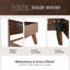 Lit plateforme en bois massif Diamonr Mid-Century avec tête de lit Diamond-480325772-480325774