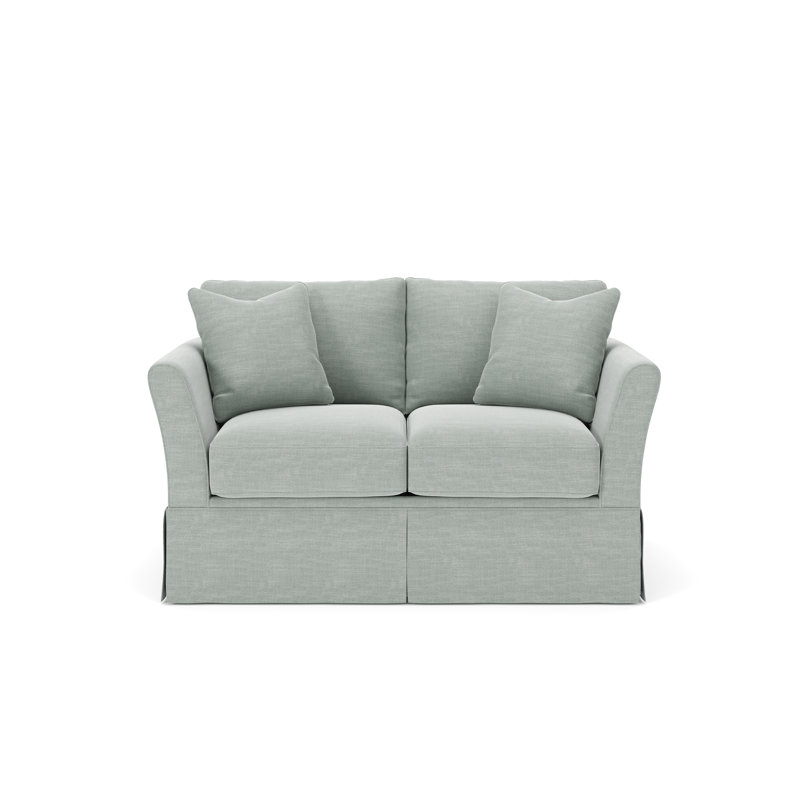 Shelby 63" Upholstered Loveseat, Conversation Capri Basketweave