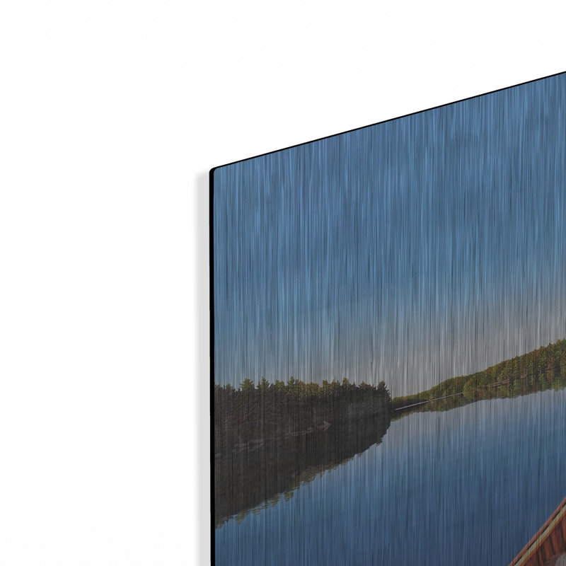 «Spider Lake Paddle» par Kenneth M Kirsch, art mural en métal de luxe, 24 po x 16 po, H 16 po x l 24 po