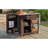 Outdoor Kitchen Island Fir Wood Prep Station Lockable Kitchen Cart With Stainless Top, Ample Storage Space, Towel And Spice Racks For Patio And Outdoor-125246332