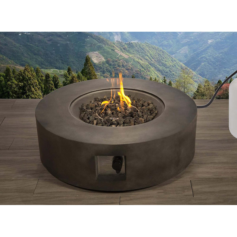 Foyer de table d'extérieur 12 po en béton renforcé de fibres