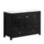 Ensemble de meuble-lavabo avec lavabo en résine, 4 portes à fermeture douce et 2 tiroirs-129240306