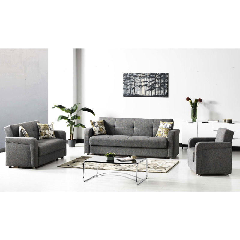 Fauteuil gris - Confort et rangement combinés avec des sièges pratiques à poches latérales
