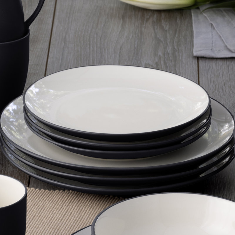 Noritake Colorwave 24-Piece Dinnerware Set, Service for 4, Graphite