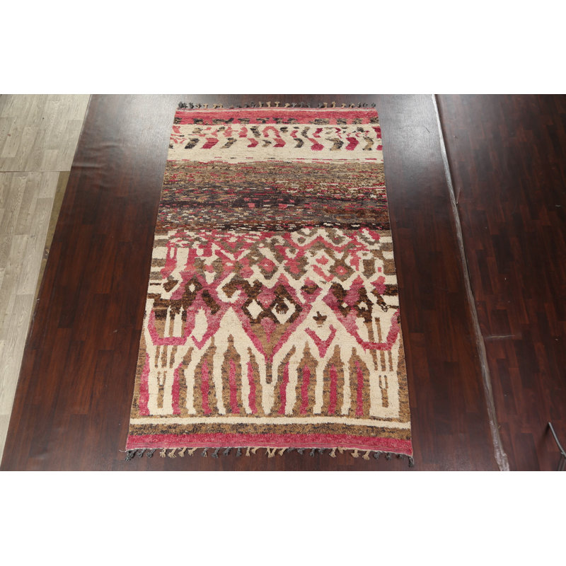 Tapis marocain en laine noué à la main 7 x 11