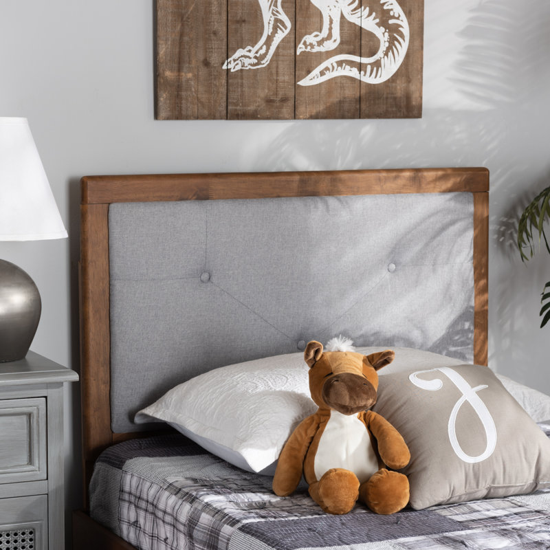 Drekwon Upholstered Headboard, Light Gray, Twin