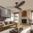 3- Blade Large Indoor Solid Wood Ceiling Fan With Remote Control-998374808-998374811
