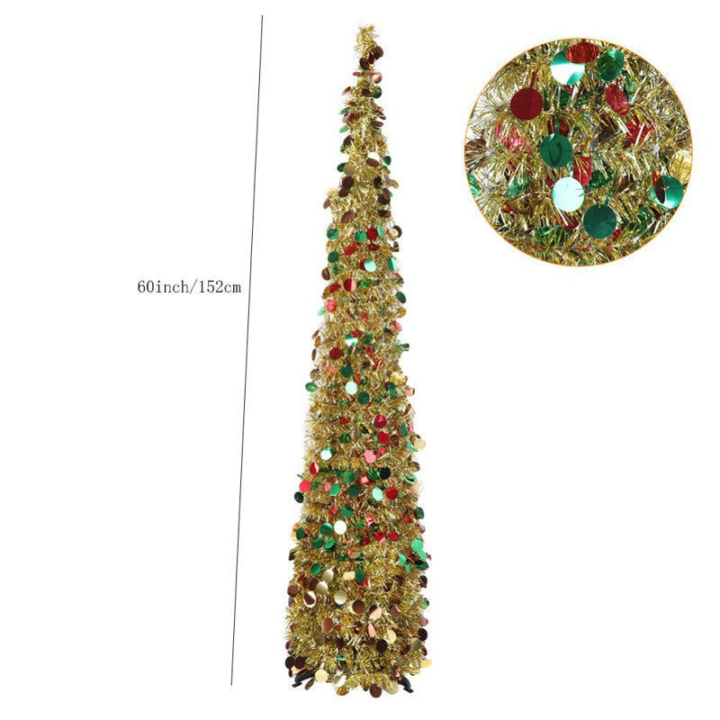 2 pièces 60inch Popup pliable sapin de Noël artificiel avec support décorations de Noël