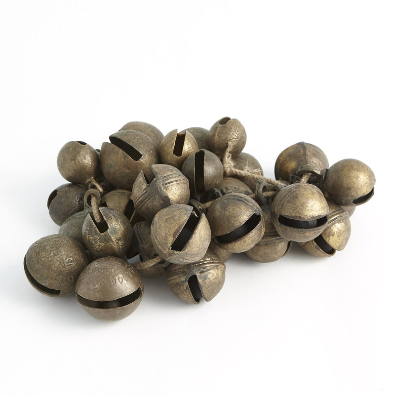 Brass Bell Cluster, 3" H x 7" W x 12.5" D