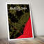 Barcelona City Map - No Frame Print-692507443