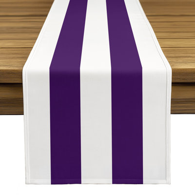 Purple Striped Table Runner 108" x 14"