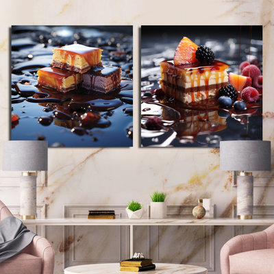 Whimsical Reflections - Ensemble de 2 desserts carrés à collage