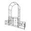 Barrière d'escalier avec support à plante grimpante, fabrication en acier galvanisé, finition thermolaquée, 79,5 par 86,6 pouces-137349839