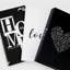 Faux livres de table basse, ensemble de 3 décorations en noir et blanc Home Family Love pour salons, bureaux, hôtels et mariages