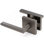 Poignée de porte Linkaa, poignées de porte en nickel noir mat de forme carrée, serrure de porte pour la salle de bain de la chambre, poignée de porte extérieure / intérieure verrouillable.
