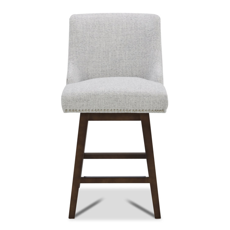 Orbay Swivel Upholstered Counter Stool with Metal Frame