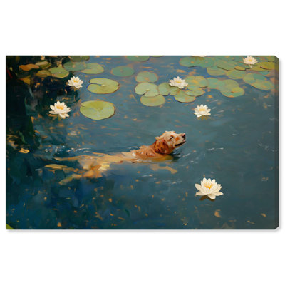 Pond Pup I Canvas Van Gogh Pets by Art Remedy