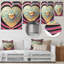 Décoration murale brillante contemporaine en forme de cœur doré-87836231