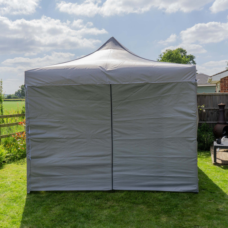 Cailin Pop-Up Gazebo, 280cm H x 250cm W x 250 cm D, Light Grey