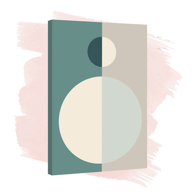 «Split Circles» par Marmont Hill - impression sur toile tendue, H 12 po x l 8 po x P 1,5 po