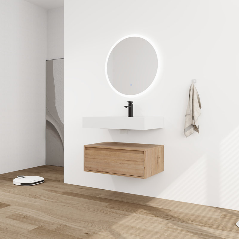 Meuble-lavabo simple 30 po avec plateau en résine