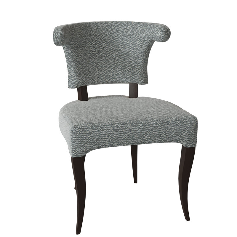 Athena Dining Chair, American Walnut, Maya Cyan