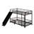 Sturdy Metal Bunk Bed Frame With Built-In Slide, Ladder, Fence And Door-1608630234