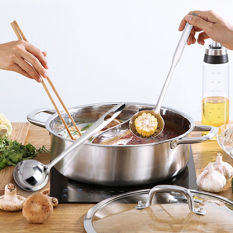 【Low Price Guarantee】5-Qt Stainless Steel Electric Shabu Hot Pot with Lid  ASP-610, 1 Year Mfgr Warranty