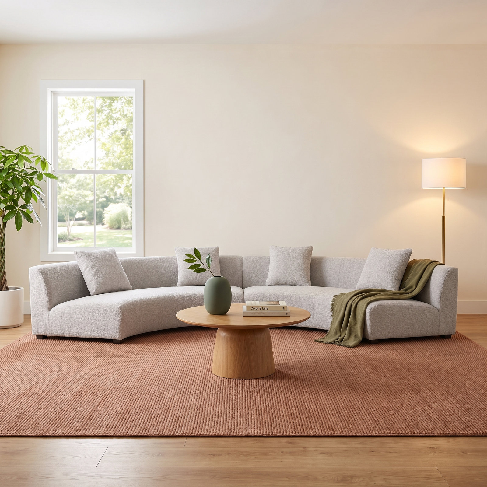 Fremont Modular Upholstered Sectional, Knoll Sand Polyester Blend, 8