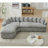 127'' Large Sectional Sofa, Elegant Curved Design, High-Resilience Foam, Ten Back Cushions, L-Shape Left, No Assembly Required-677065498