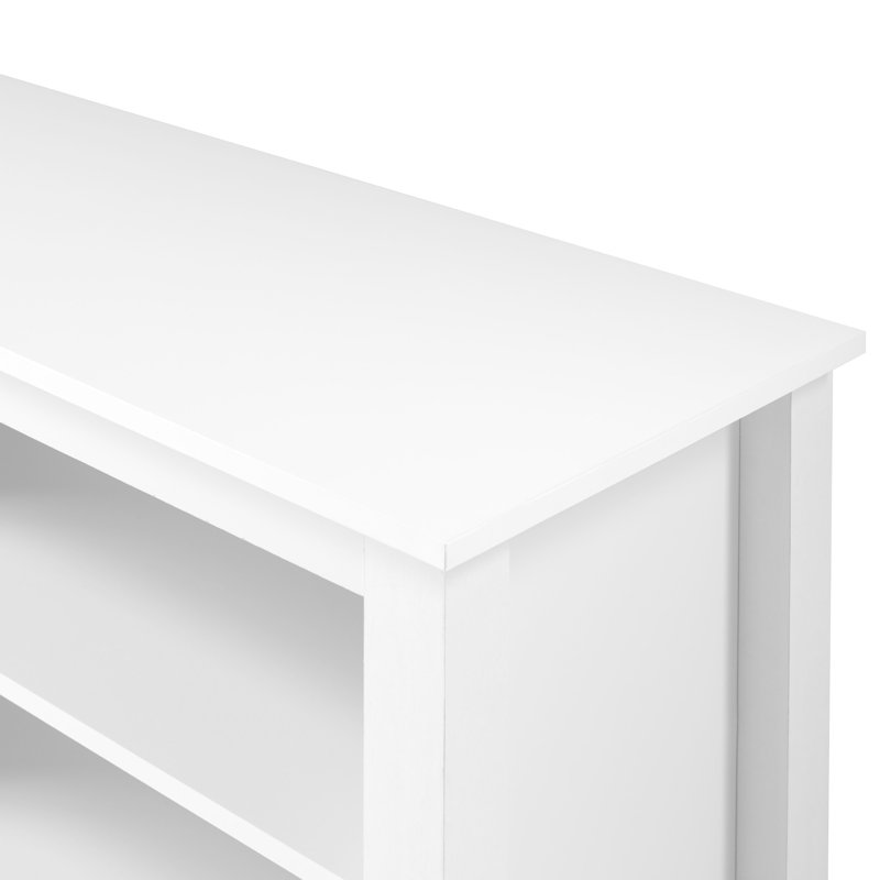 Meuble télé avec rangement ouvert Sunbury, Blanc, 58"