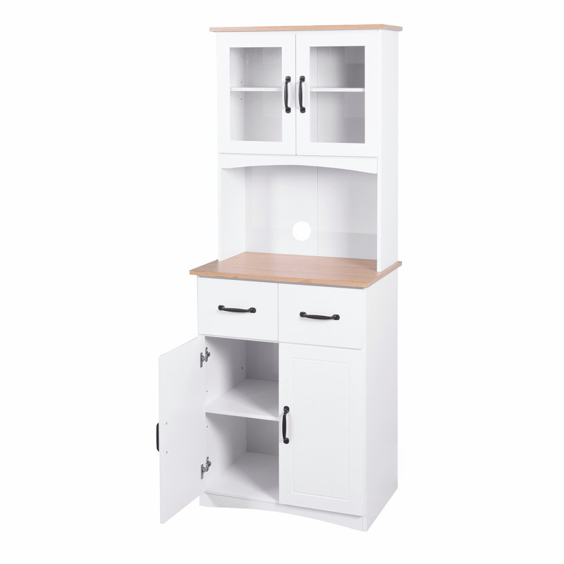 Versatile Wooden Kitchen Cabinet with Ample Storage and Adjustable Shelving for Organized Kitchen Spaces.