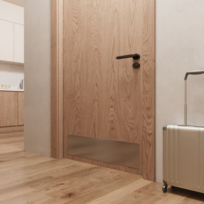 Plaque de protection de porte en acier inoxydable 8 po x 34 po