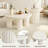 Modern Coffee Table Set Of 2, Round Coffee Table With Cylindrical Leg Design And 1 End Table