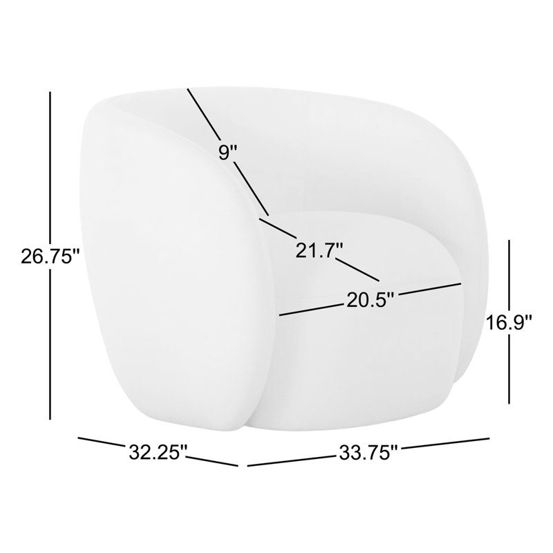 Chaise d'appoint d'extérieur Millen, Tissu performance natté crème
