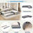 Multifunctional Upholstered Daybed With Trundle And One Drawer-627907965