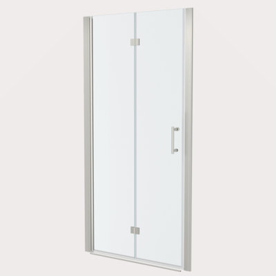 Porte de douche pliante sans cadre avec verre trempé l 30 po x H 72 po