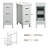 Sharee Freestanding Single Bathroom Vanity With Vessel Sink, Manufactured Wood Top, 2 Side Cabinets-1798452482