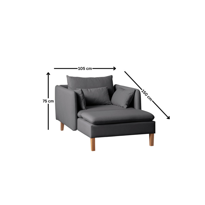 Fauteuil à oreilles, Anthracite