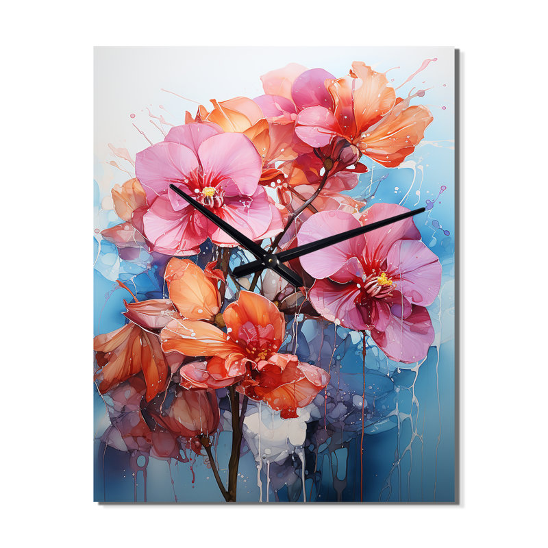 Jerison - Horloge murale florale, Petit