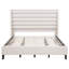 Lit plateforme tapissier tapissier très grand californien beige-128836248