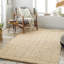 Tapis beige en jute tressé à la main Anelja-865139697