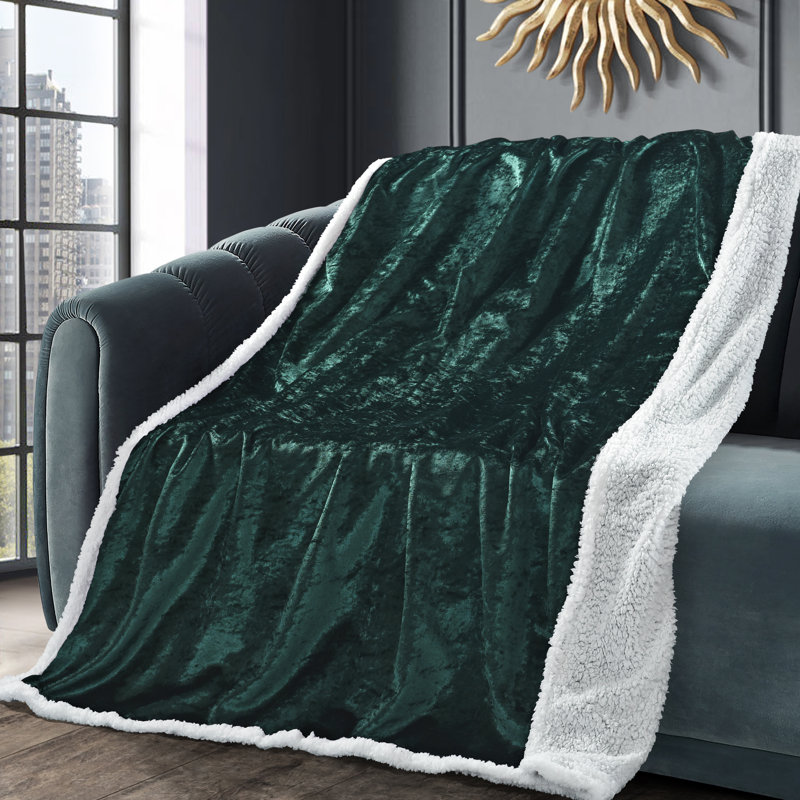 Episkopi Hand Woven Throw Blanket, Emerald