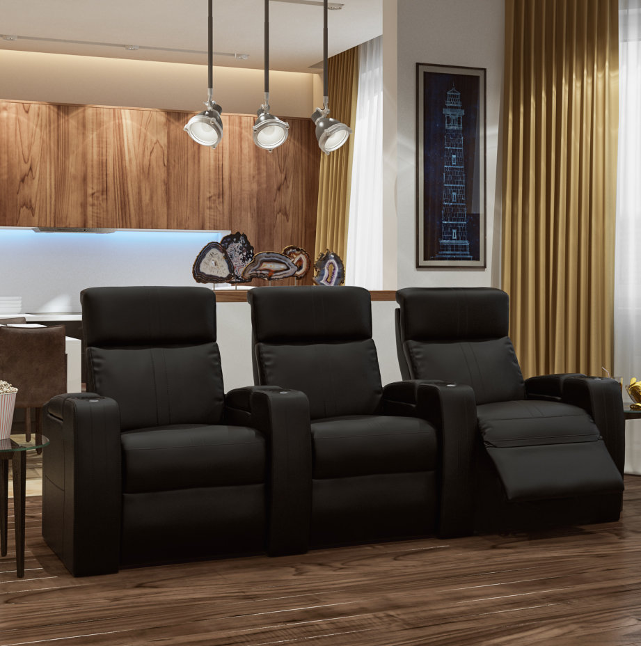 Orren Ellis Power Home Theater Sofa | Wayfair