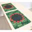 Napperon des Fêtes, motif de poinsettias, ensemble de 2