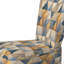Chaise d'appoint décorative moderne et contemporaine en velours beige et bleu