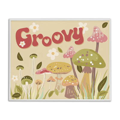 Groovy Botanical Mushroom Art par Diane Labombarbe bg-153