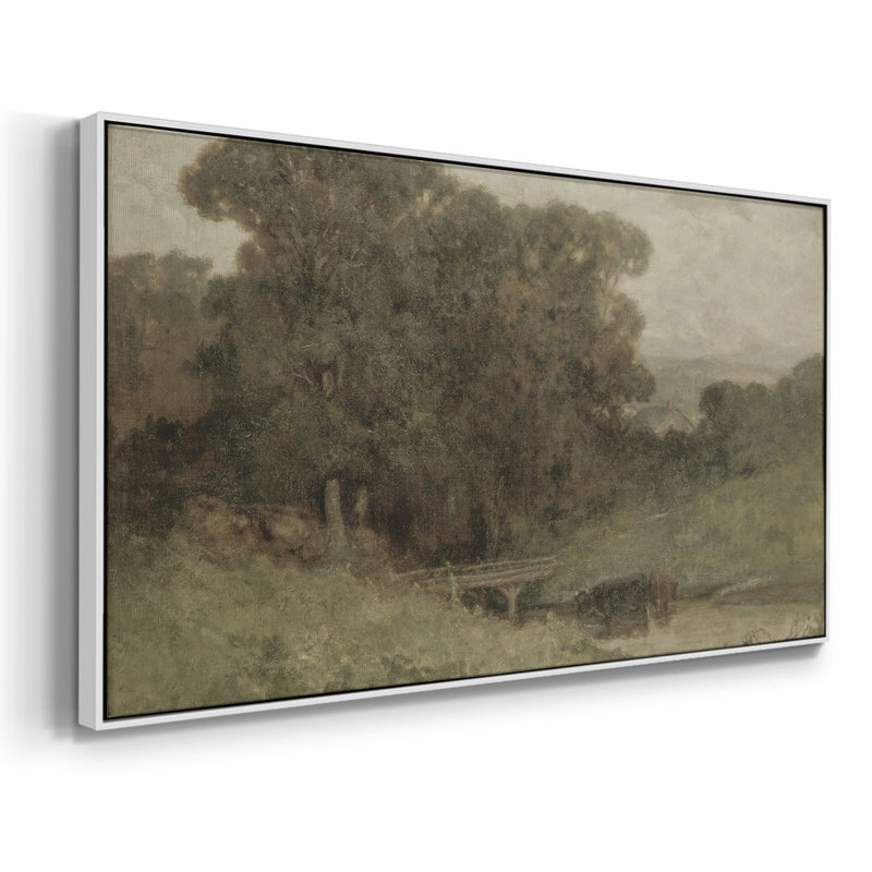 Série paysage - DCCCLxxx - Toile tendue avec châssis encadré - Prêt à être accroché, Noir, H 21 po x l 41 po