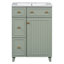 Armoire de meuble-lavabo 24 po avec lavabo en céramique, 2 tiroirs, 1 porte-855375223