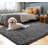 Modern Solid Color Grey Plush Shag Rug - Aesthetic Home Decor For Minimalist, Farmhouse & European Styles